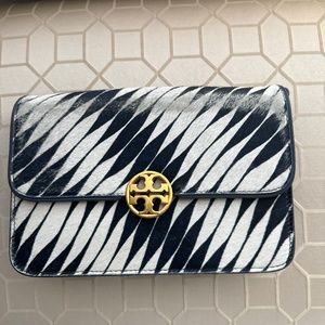 Tory Burch Navy Zebra Bag